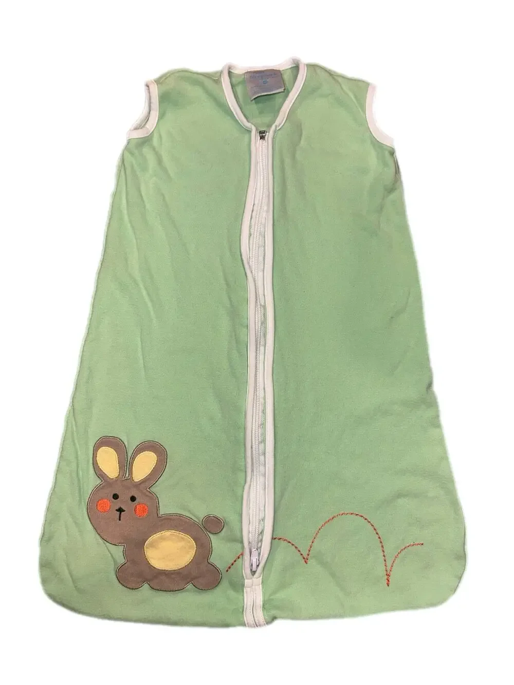 HALO Cotton SleepSack Wearable Blanket Light Green Bunny Bunny Applique Size NB